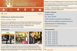 Stralsund-App, Unternehmenseintrag mit nützlichen Infos