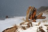 Schneeschauer am Weststrand
